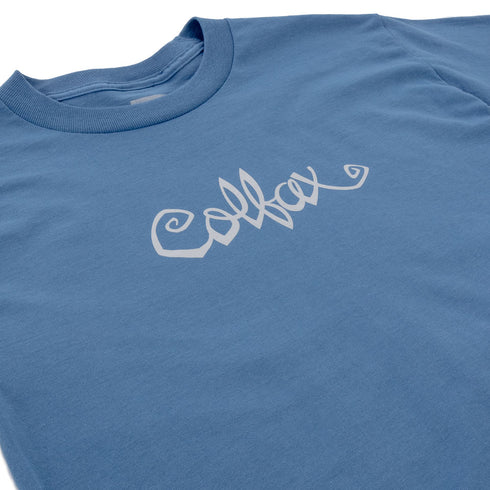 303 Boards - 303 X Chocolate Flip The Script Tee (Blue)